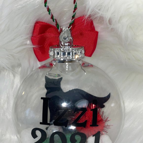 Memorial Kitty Cat Ornament, Keepsake Kitten Gift, Handmade Custom/Personalized - Picture 7 of 10